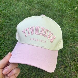 Pastel Pink Baseball lifestyle upside down snapback Cap